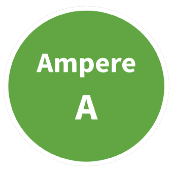Ampere SI Symbol Circle Graphic