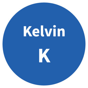 Kelvin SI Symbol Circle Graphic