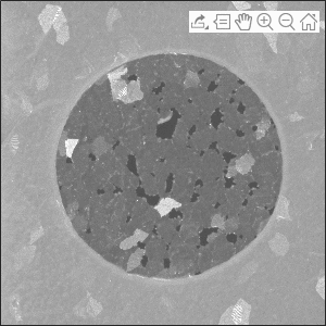Dark-field image animation of MoS2 obtained from 4D STEM-in-SEM