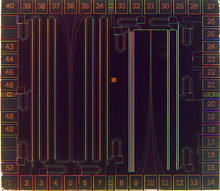 Demonstration chip for measuring ac quantum voltage waveforms