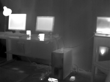 Thermal image of an office scene