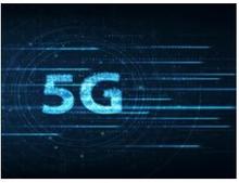 Black graphic with "5G" in blue