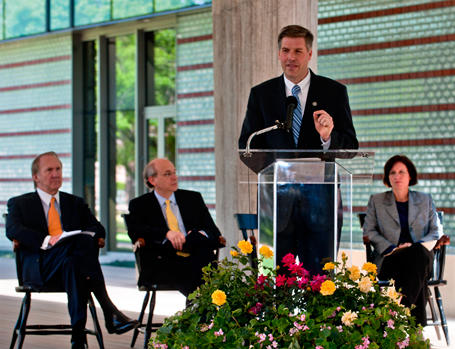 Speakers at the 2011 dedication of Brockman Hall at Rice University