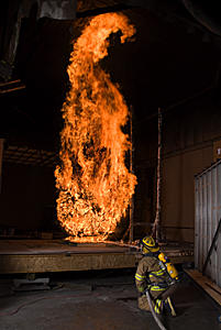 Controlled experiment at NIST's National Fire Research Laboratory 