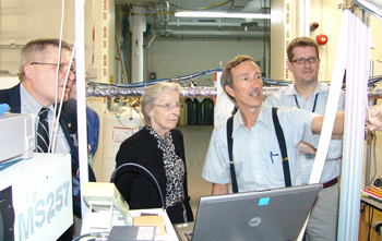 Katharine Gebbie visits radiation laboratory