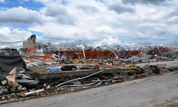 The remains of what was once a home improvement store in Joplin, Mo., showing the destructive power of the tornado that struck the area in May 2011.