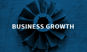 business growth wiht a gear in the background
