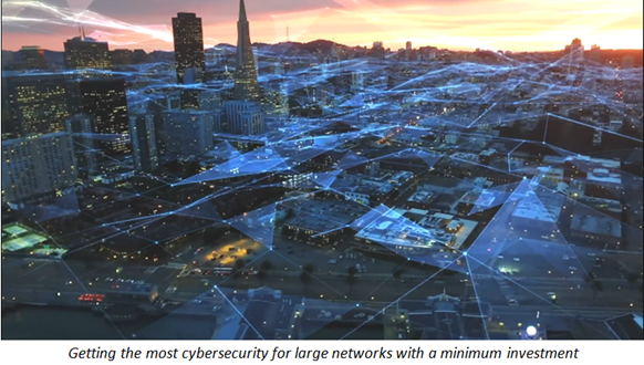 Getting the most cybersecurity for large networks with a minimum investment
