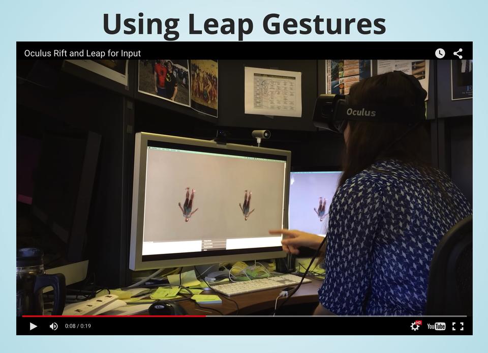 Leap gestures in use