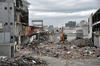 A view of rubble in the central business district of Christchurch, New Zealand, following a devastating earthquake.