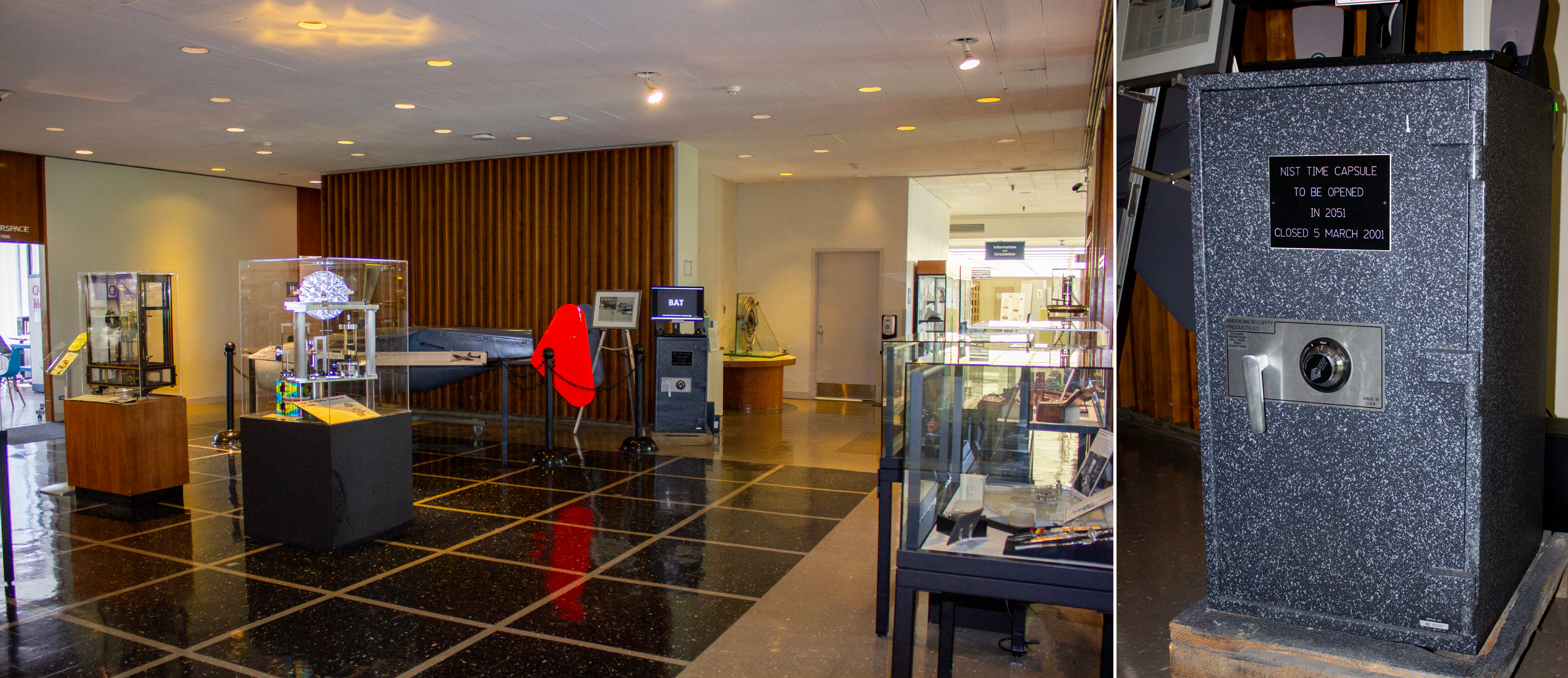 Photograph of the NIST 2001 Time Capsule in the NIST Museum.