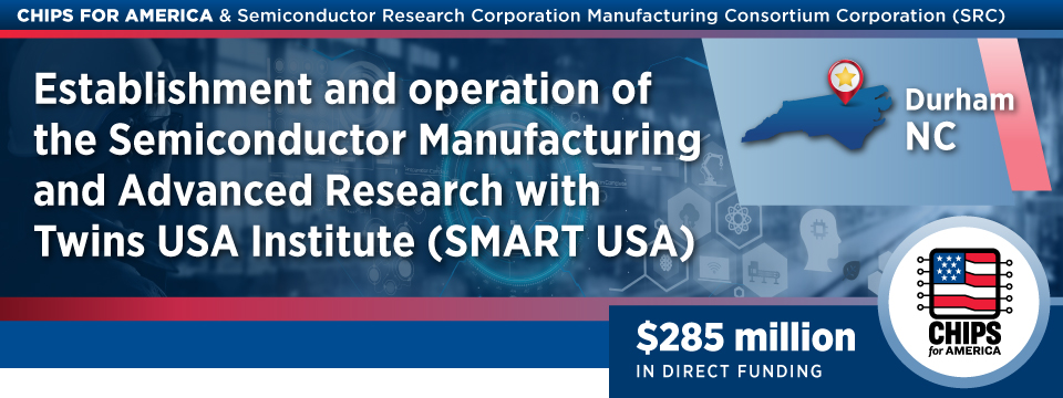 Establishment and operation of the Semiconductor Manufacturing and Advanced Research with Twins USA Institute (SMART USA)