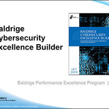 Baldrige Cybersecurity Excellence Builder Presentation slide 1 