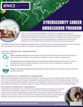 Cybersecurity Career Ambassador Program Cover Page Image