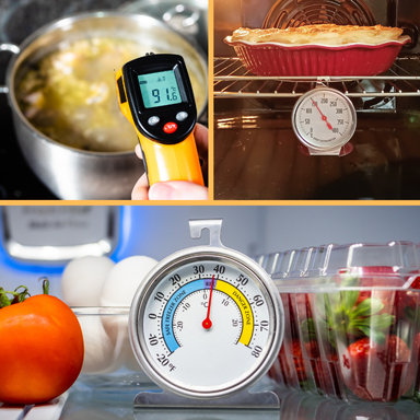 Thermometer for food. stock illustration. Illustration of safe