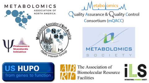 Graphic containing logos for a number of omics measurement project collaborators