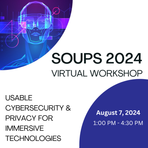 SOUPS 2024 Virtual Workshop on Usable Cybersecurity for Immersive Technology Logo