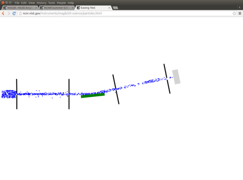 Reflectometer alignment simulator screenshot