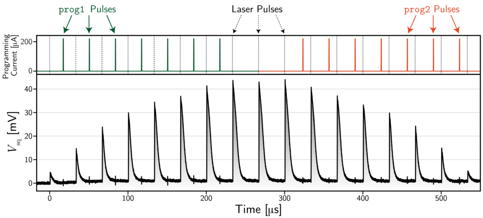 single-photon synaptic response graph