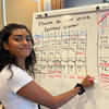 Dinelka Jagada tallies team scores during NIST Metric Est Game.